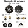 Big Dot of Happiness Adult 80th Birthday - Gold - Birthday Party Paper Charger and Table Decorations - Chargerific Kit - Place Setting for 8 - 3 of 4