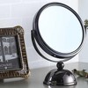 5.5inDiameter Chrome Make-Up Mirror, x5 magnification, Black finish - 4 of 4