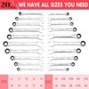 20pcs Ratcheting Wrench, 6-18MM Metric Flex-Head Ratcheting Combination Wrench Set, 72 Teeth Cr-V Combination Ended Span Kit With Storage Bag For Car - 2 of 4