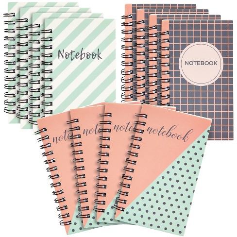 Paper Junkie 12 Pack Small Spiral Bound Pocket Sized Notebook With Lined  Pages, 50 Sheets Each, 3 Designs, 3x5 In : Target