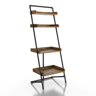 70.85" Humbolt Ladder Display Shelf Light Hickory - HOMES: Inside + Out
