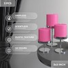 3x3 Pillar Candles Set of 3 - Rustic Unscented Hot Pink Candles for Home Decor, Weddings, Gender Reveal Parties - 3 of 4