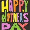 Junior's Design By Humans Happy Mother's Day Colorful Text By Yunta T-Shirt - 2 of 2