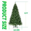 6ft Premium Christmas Tree, Pine Hinged Artificial Holiday Tree W/ 1000 Tips - 3 of 4