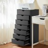 SEVOBAL Utility Storage Drawers 7 Drawers Premium Mobile Storage Chest, Elegant Multi Organizer with Wheels for Living Room, Black, 18.7"*15.7"*34.2" - 2 of 4