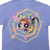 Powerpuff Girls Character Spiral & Shooting Stars Adult Periwinkle Crew Neck Short Sleeve T-shirt - 3 of 4