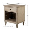 Sapphtopaz Night Stand with Drawer and Storage Space Farmhouse Side Table with Conical Solid Wood Legs, Nightstand for Bedroom, Living Room - 3 of 4