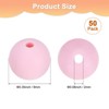 Unique Bargains Round Loose Rubber Beads Craft Smooth Ball Small Hole for DIY Crafts 50 Pcs - 3 of 4