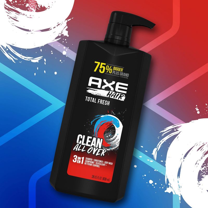 Axe Clean Fresh 3-in-1 Body Wash + Shampoo + Conditioners - 28 fl oz, 5 of 7