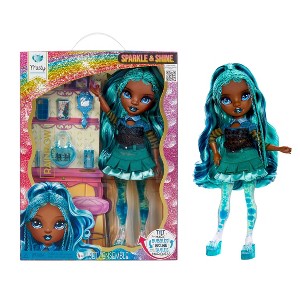 Rainbow High Sparkle and Shine Misty with Magic Bubbles in Legs, Teal Blue Hair 11" Fashion Doll - 1 of 4