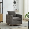 Lyngins Modern Upholstered Skirted Sofa Swivel Chair with Back Cushion,Accent Chair for Living Room,Bedroom,Office - 2 of 4