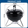 SUGIFT 14-Inch Portable Outdoor Charcoal Grill, Black - 3 of 4