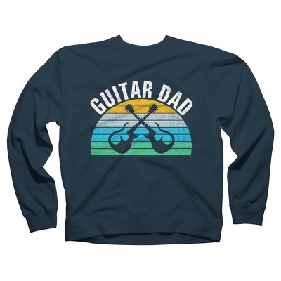 Adult Design By Humans Retro Dueling Electric Guitar Dad By DragonTee Sweatshirt