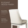 Maven Lane Vienna Rotating High Back Kitchen Stool with Fabric Upholstered Seat, Set of 3 - 4 of 4