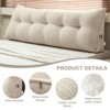 Soft Wedge Teddy Velvet Headboard Pillow w/ Side Pocket - PP Cotton Filled, Triangular Backrest Cushion for Dorm Bed - 2 of 4
