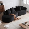 112" Modern Chenille Modular Sectional Sofa with 4 Pillows, Cloud-Style 4-Seat Oversize Couch for Living Room or Apartments - The Pop Home - 3 of 4