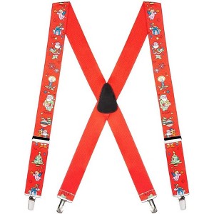 Suspender Store Men’s 1.5" Santa Christmas Clip Suspenders - 1 of 4