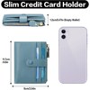 FATMOON Slim Wallet for Women -  RFID Blocking Fashion Minimalist Bifold with Zipper Coin Purse | Fits Travel | Lightweight PU Leather - 3 of 4