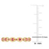 EVERLY JEWELRY |  Yellow Silver 1/3ct TGW Created Ruby Eternity Ring - 3 of 4