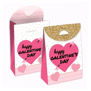 Big Dot of Happiness Be My Galentine - Galentine's & Valentine's Day Gift Favor Bags - Party Goodie Boxes - Set of 12 - 1 of 4