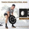 Signature Fitness 70 Pound Color Coded Olympic Bumper Weight Plate Set with Steel Hub and Stainless Steel Inserts, 2 Pairs of 10 Pounds and 25 Pounds - 4 of 4