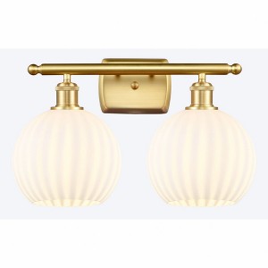 White Venetian - 2 Light Bath Vanity In Modern Style-11 Inches Tall and 18 Inches Wide - 1 of 1