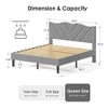 Kumasinova Twin/Full/Queen Bed Frame with Headboard,Twin/Full/Queen Size Bed Frame with Wooden Slats,No Box Spring Needed Bed Frames for Adults - 2 of 4