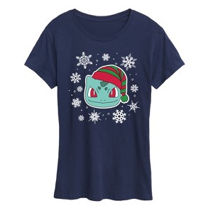 Women's - Pokémon - Bulbasaur Snowflakes Short Sleeve Graphic T-Shirt - 1 of 4