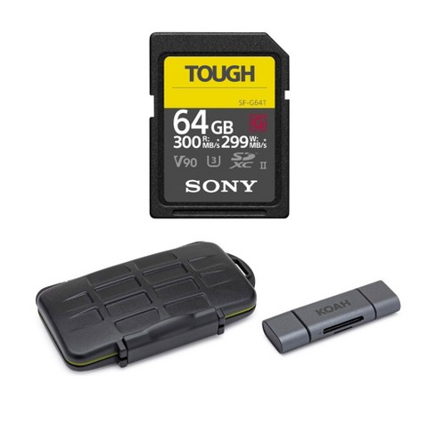 Sony Tough-g Series 64gb Sdxc Uhs-ii Card With Memory Card