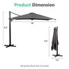 CAVINAS 10 FT Heavy Duty Cantilever Umbrella with Base, Large Square Umbrella for Outdoor Table for Garden - 4 of 4