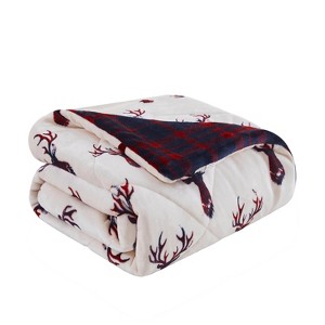 50"x60" Printed Velvet Reversible Throw Blanket - Mantolok - 1 of 4