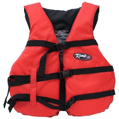 Kemp USA 18" Red and Black Inflatable Universal Vest with Lock, Adult