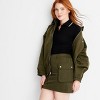 Women's Cargo Mini Skirt - Future Collective Dark Olive Green - 3 of 3