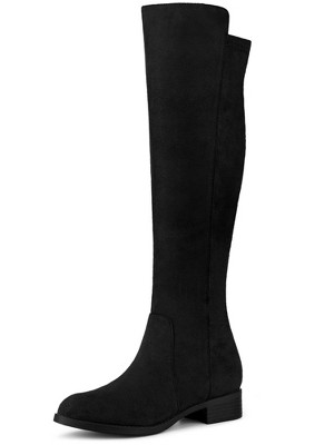 Allegra K Women's Halloween Side Zipper Chunky Heels Knee High Boots