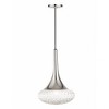 Mitzi Bella 1 - Light Pendant in  Aged Brass Clear Ribbed Shade - 3 of 3