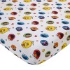 Sesame Street Come and Play Blue, Green, Red and Yellow 2 Piece Toddler Sheet Set - Fitted Bottom Sheet and Reversible Pillowcase - 2 of 4