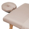 Saloniture 3-Piece Flannel Massage Table Sheet Set - Soft Cotton Flat and Fitted Sheets with Face Cradle Cover - 3 of 4