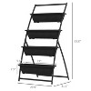 Vince 4-Tier Plastic Raised Garden Bed with Metal Frame, Planter Boxes with Stand for Vegetable, Flowers and Herbs, Outdoor Furniture - The Pop Home - 3 of 4
