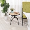 Nordlys Metal with Rattan Top Side Table Exotic Boho Living Room - 3 of 4