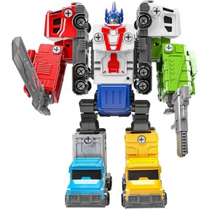 TEMI City Vehicles Transformed Robot for Boys 3-7 Year Old - Learning Kids Toys, Building Toddler Toys for Ages 4-8, Gifts for Kids - 1 of 3