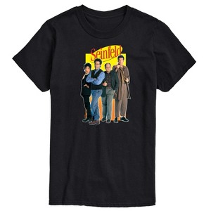 Men's Seinfeld Character Group Short Sleeve Graphic T-Shirt - Black - 5X Big and Tall - 1 of 4