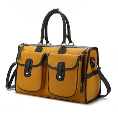 MKF Collection Genevieve Color Block Vegan Leather Women’s Duffle Bag by Mia K