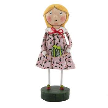 Christmas Christmas Evie  -  One Figurine 6.0 Inches -  Eve Holly Girl  -  13336  -  Polyresin  -  Pink