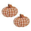 Park Designs Short Orange And Cream Check Pumpkin - Set of 2 - image 4 of 4