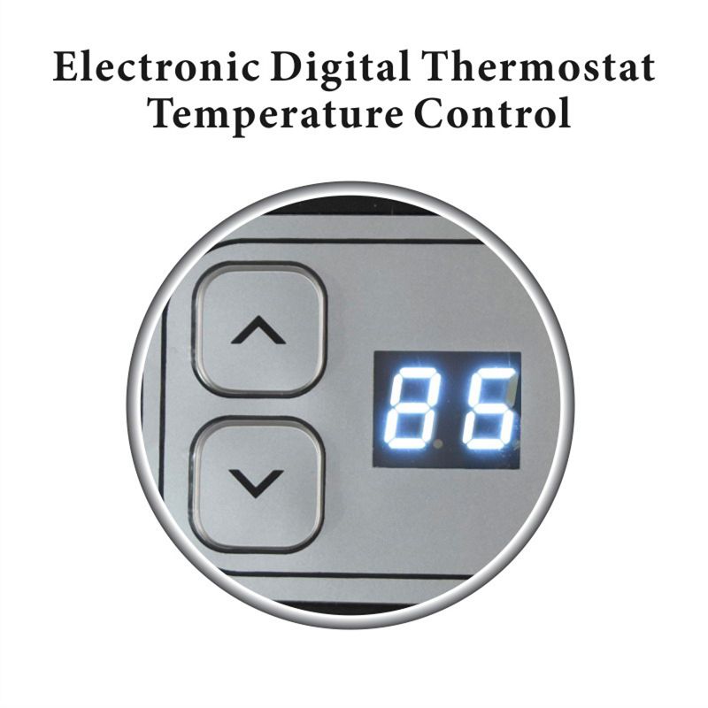 Optimus Portable Oscillation Ceramic Heater w/ Thermostat & LED, 3 of 7