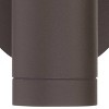 Possini Euro Design Modern Outdoor Wall Light Fixture Matte Bronze Cylinder 6 1/2" Tempered Glass Lens Up Down for Exterior House - 3 of 4