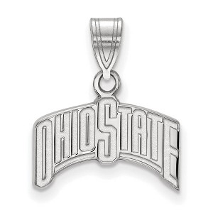 Black Bow Jewelry Sterling Silver Ohio State Buckeyes NCAA Medium Pendant - 1 of 3