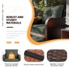 5-Piece PE Wicker Rattan Rattan Seating Patio Conversation Sets With Ottoman - 4 of 4