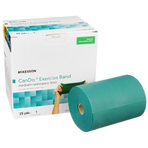 McKesson CanDo Exercise Resistance Band Green Medium Resistance 5" x 25 Yd 169-5633, 1 Each - 1 of 4