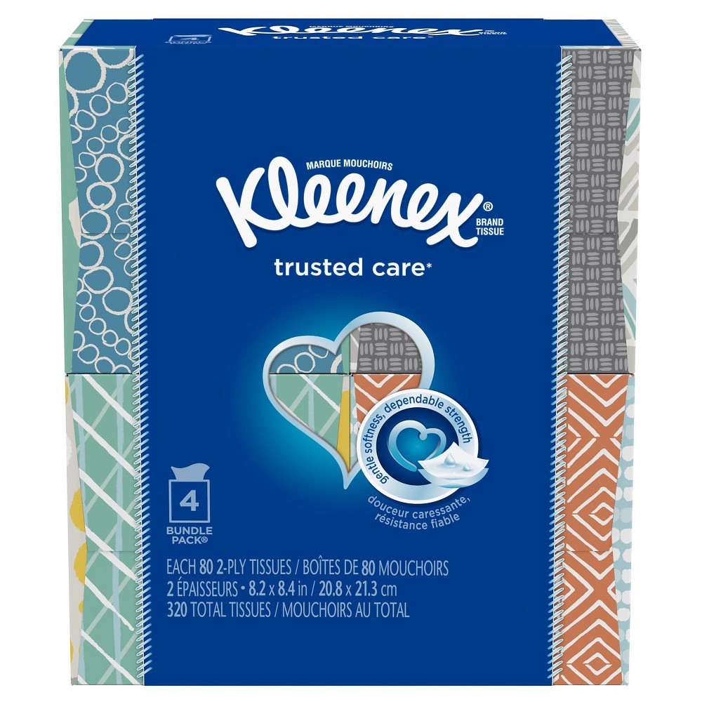 UPC 036000374384 product image for Kleenex Everyday Facial Tissues 80 Count, 4 Pack | upcitemdb.com